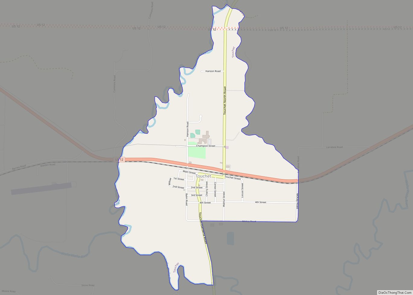 Map of Touchet CDP