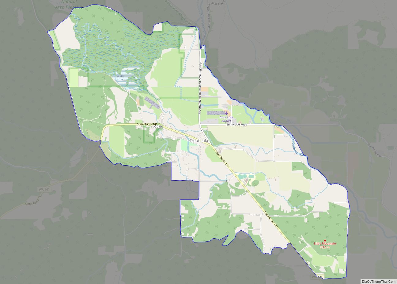 Map of Trout Lake CDP