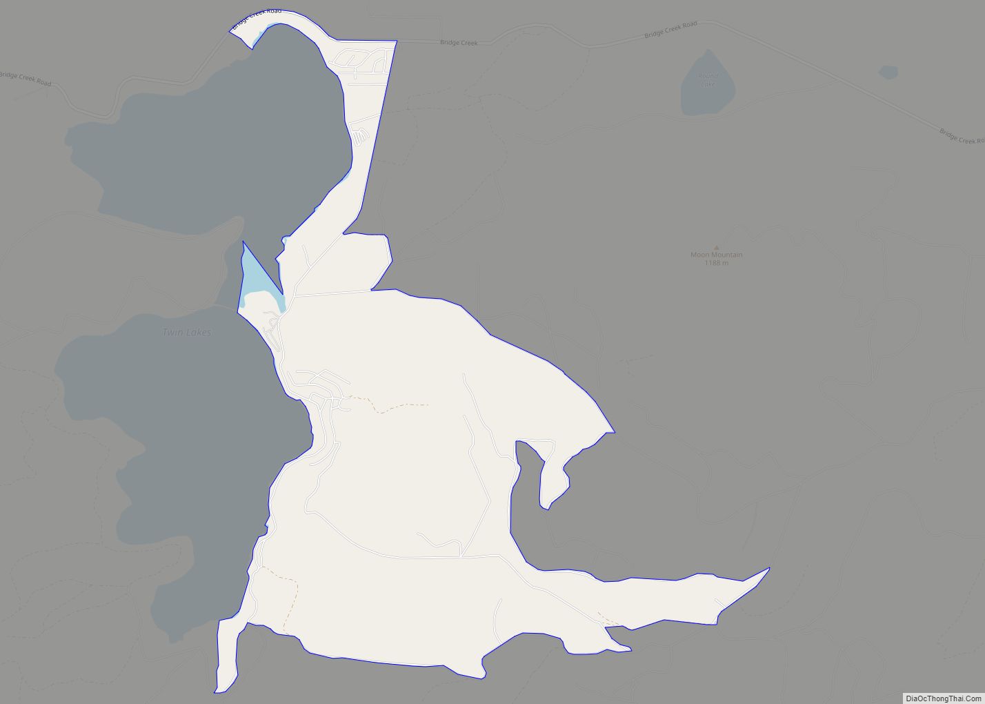 Map of Twin Lakes CDP, Washington