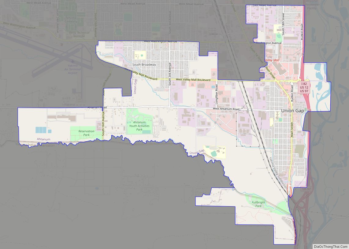 Map of Union Gap city