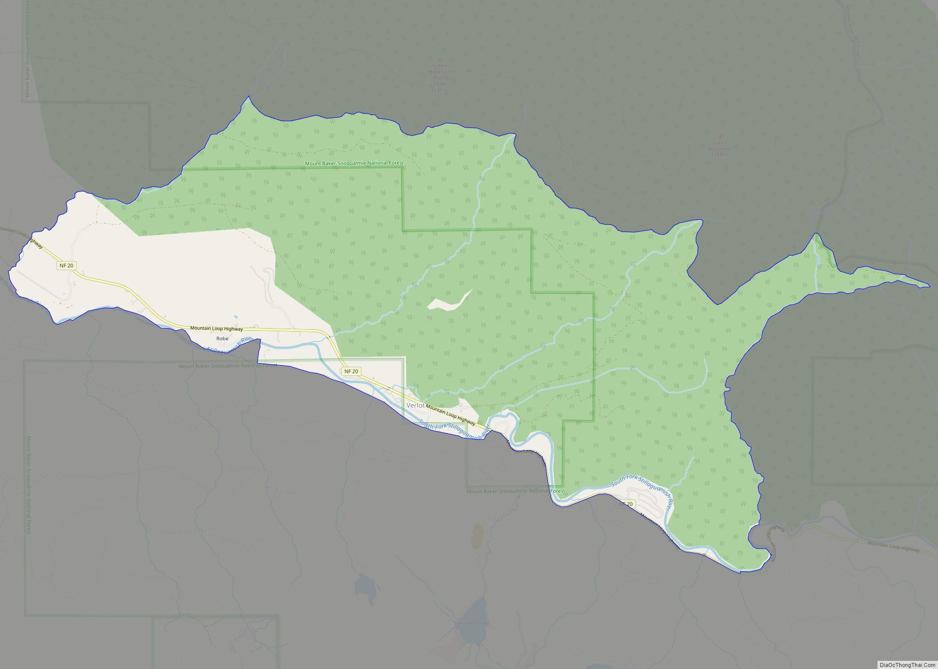 Map of Verlot CDP