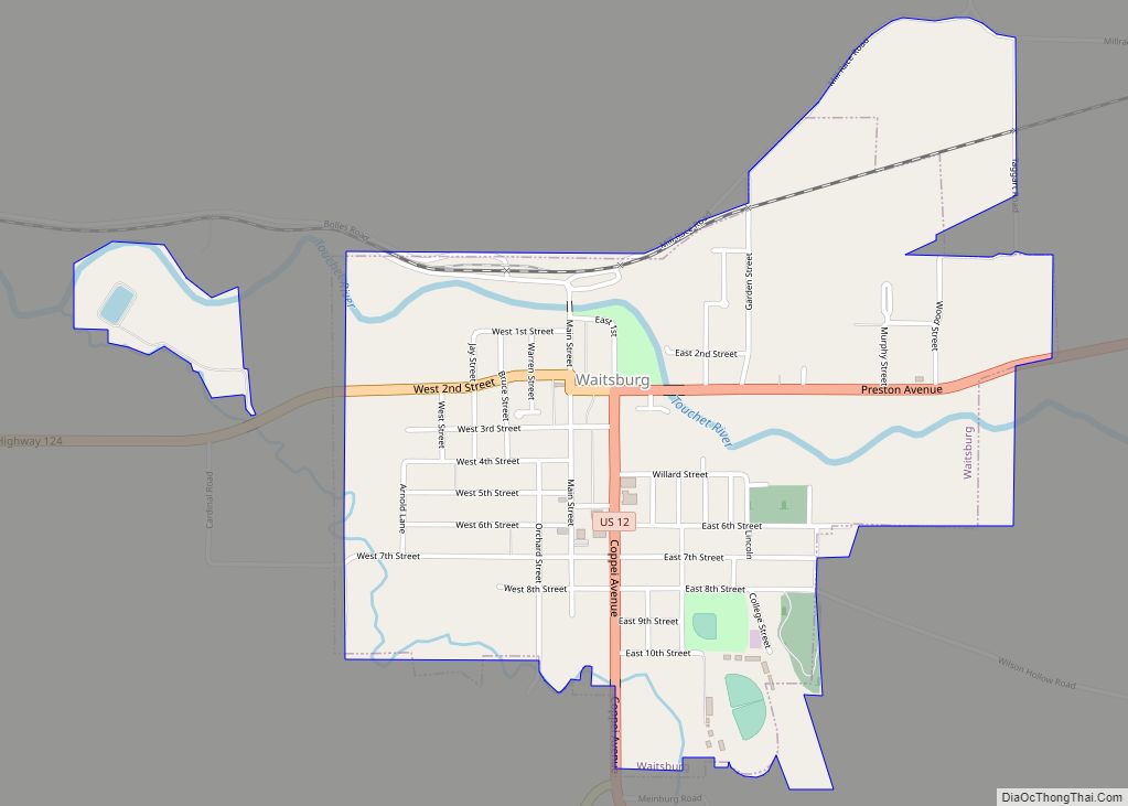 Map of Waitsburg city