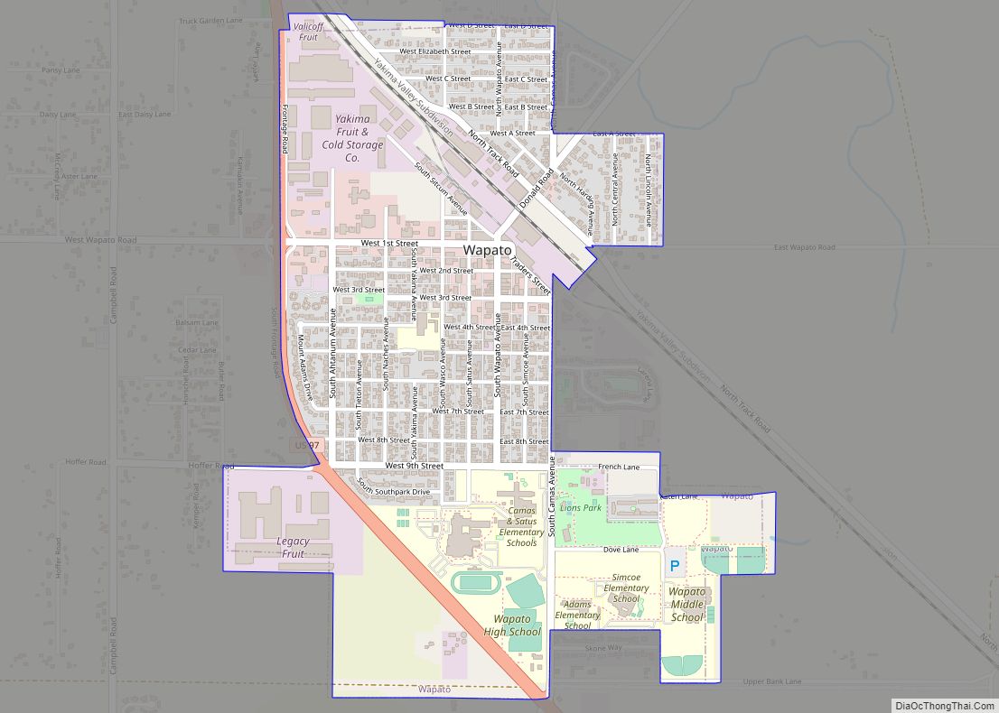 Map of Wapato city