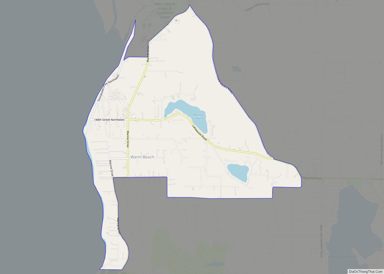 Map of Warm Beach CDP