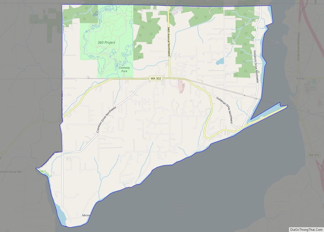 Map of Wauna CDP