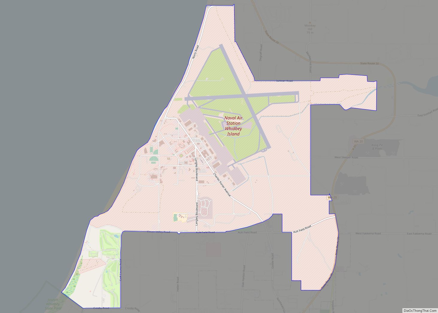 Map of Whidbey Island Station CDP