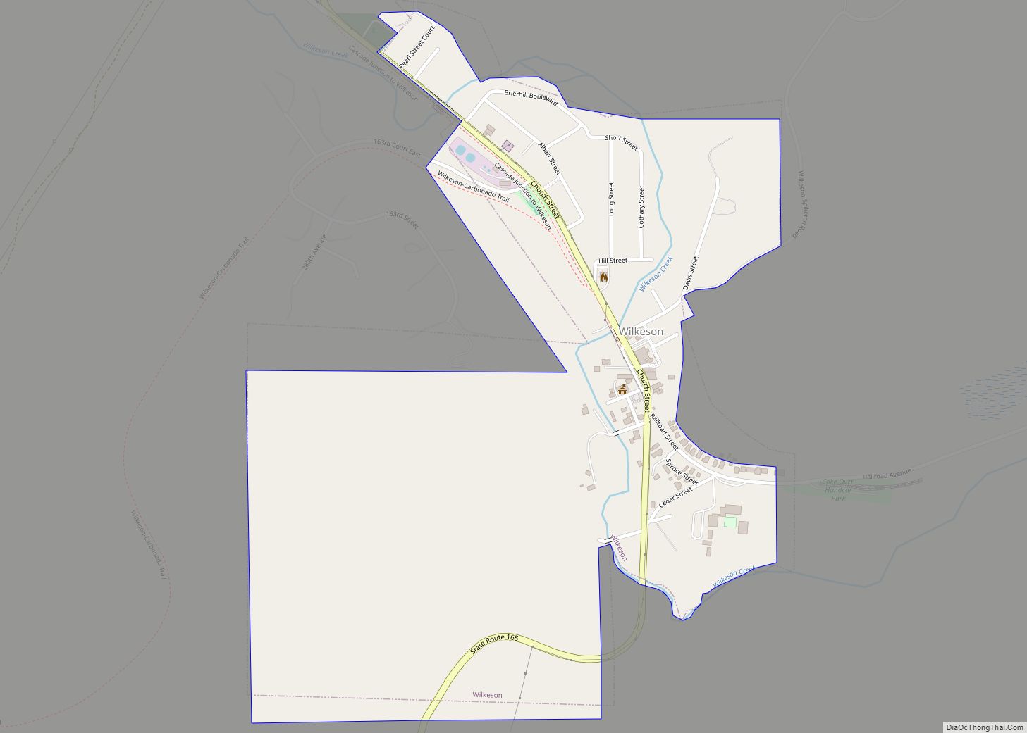Map of Wilkeson town