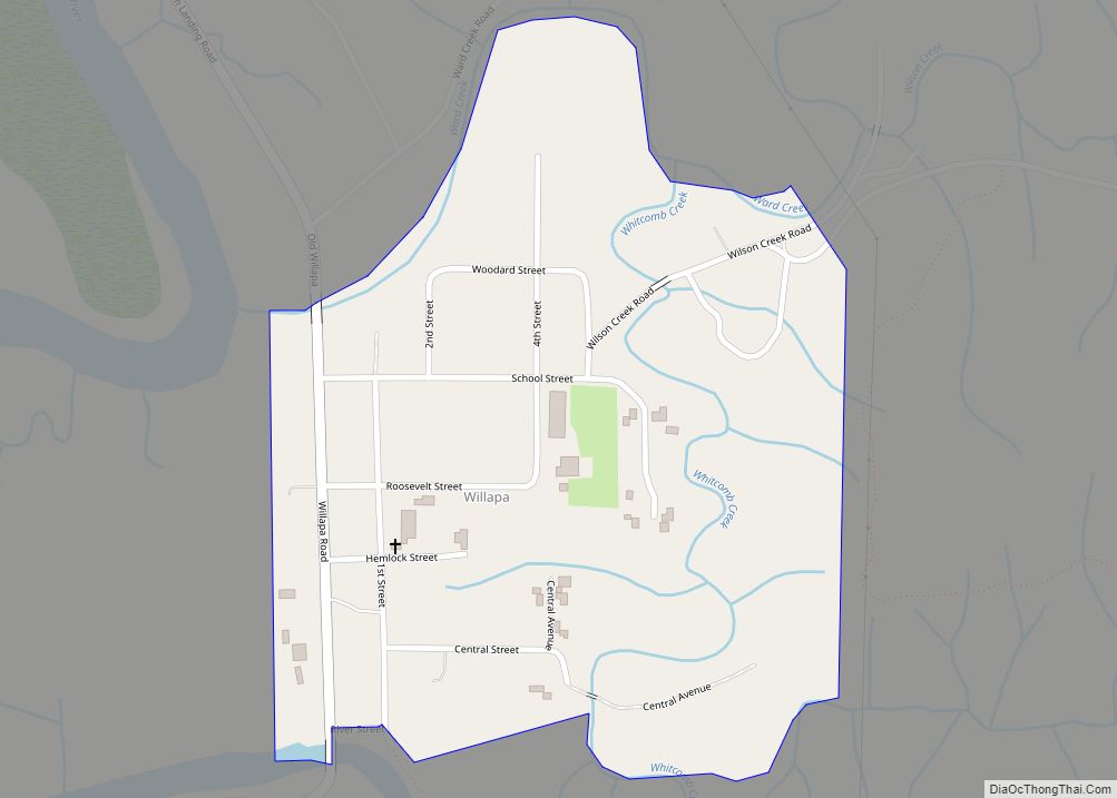 Map of Willapa CDP