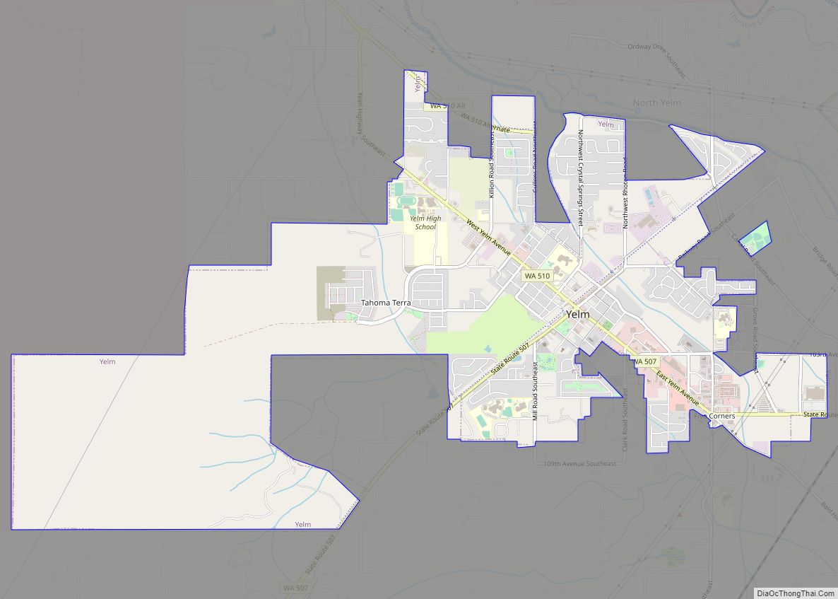 Map of Yelm city