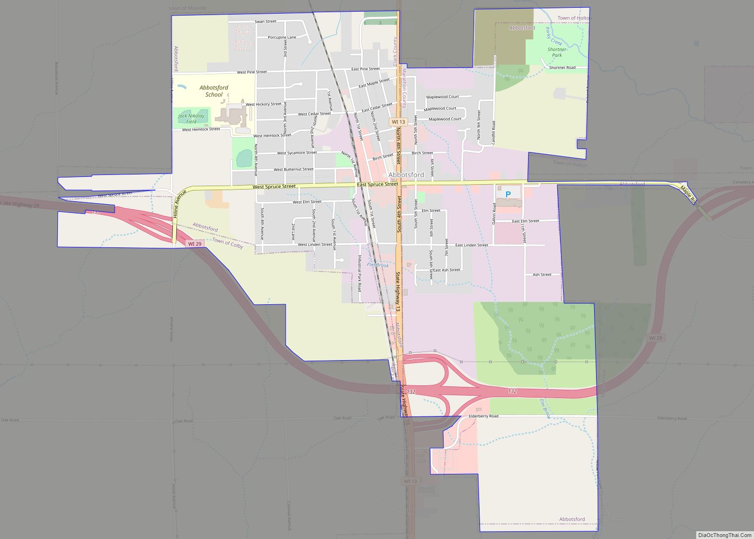 Map of Abbotsford city