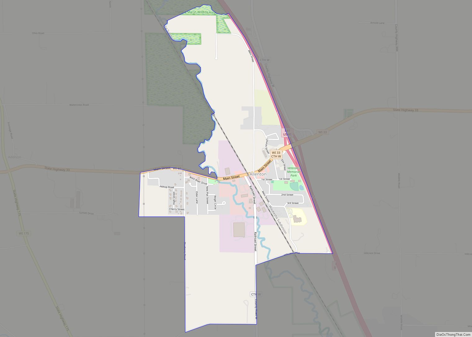 Map of Allenton CDP
