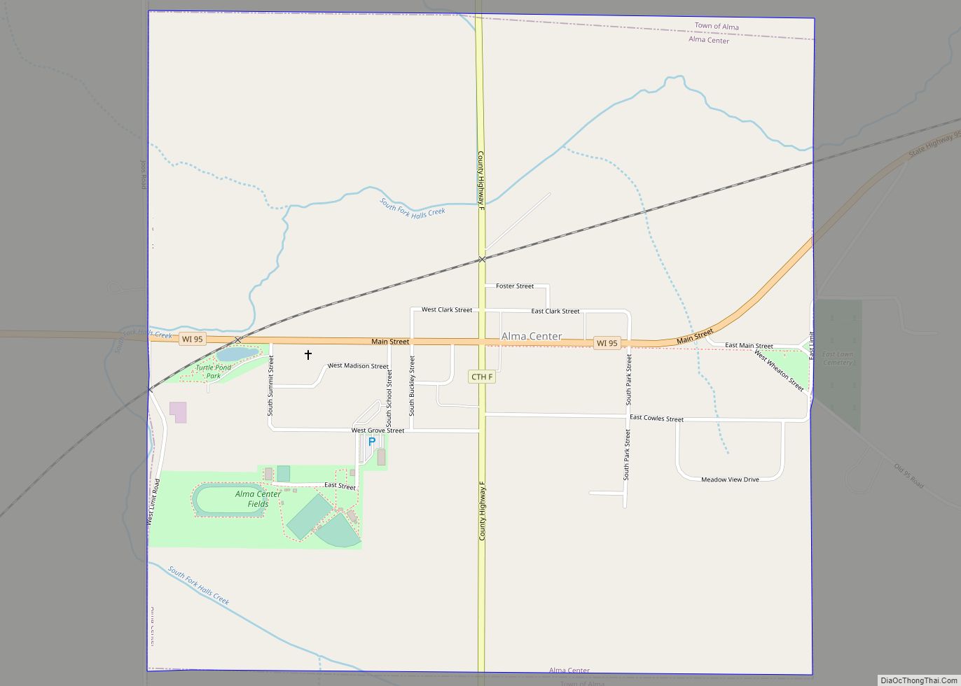 Map of Alma Center village