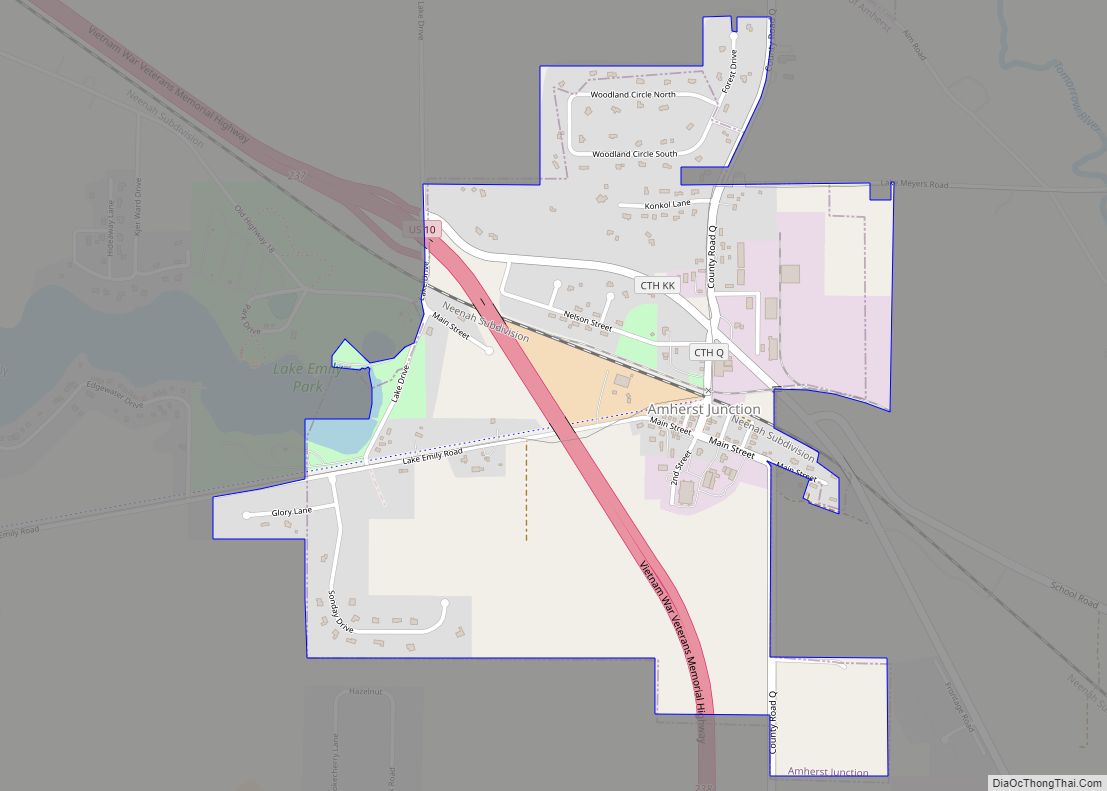 Map of Amherst Junction village