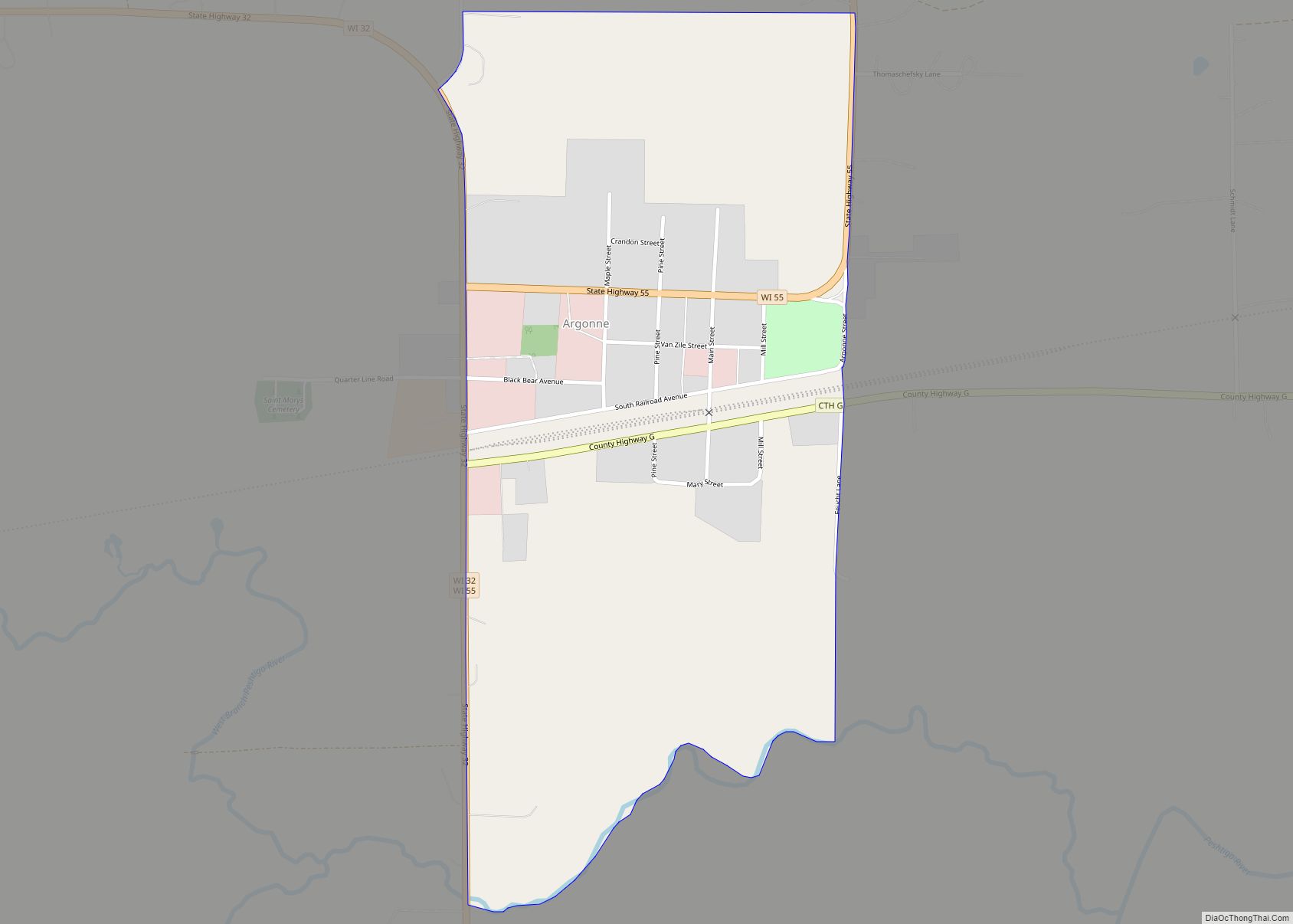 Map of Argonne CDP