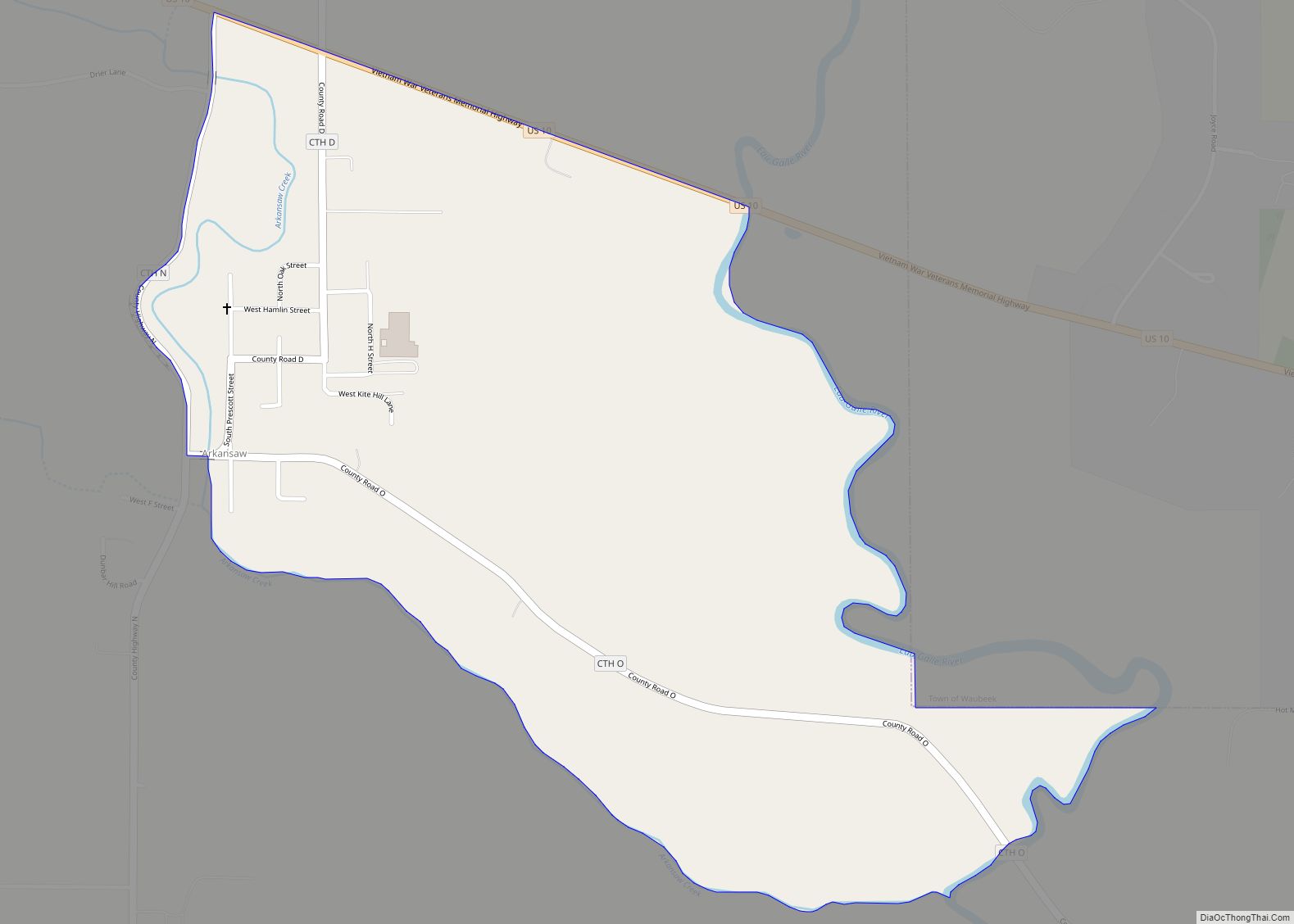 Map of Arkansaw CDP