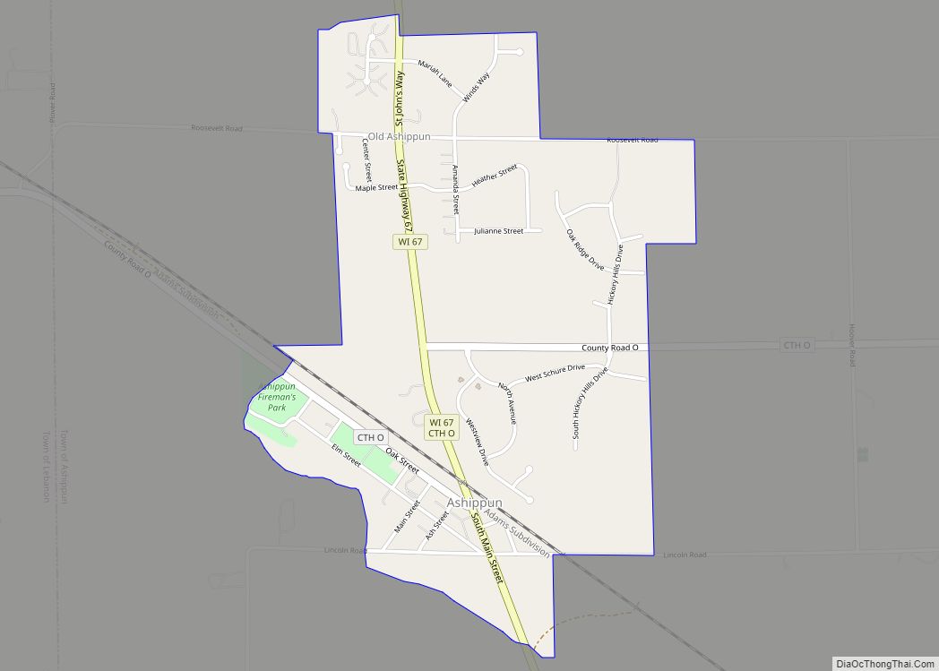 Map of Ashippun CDP