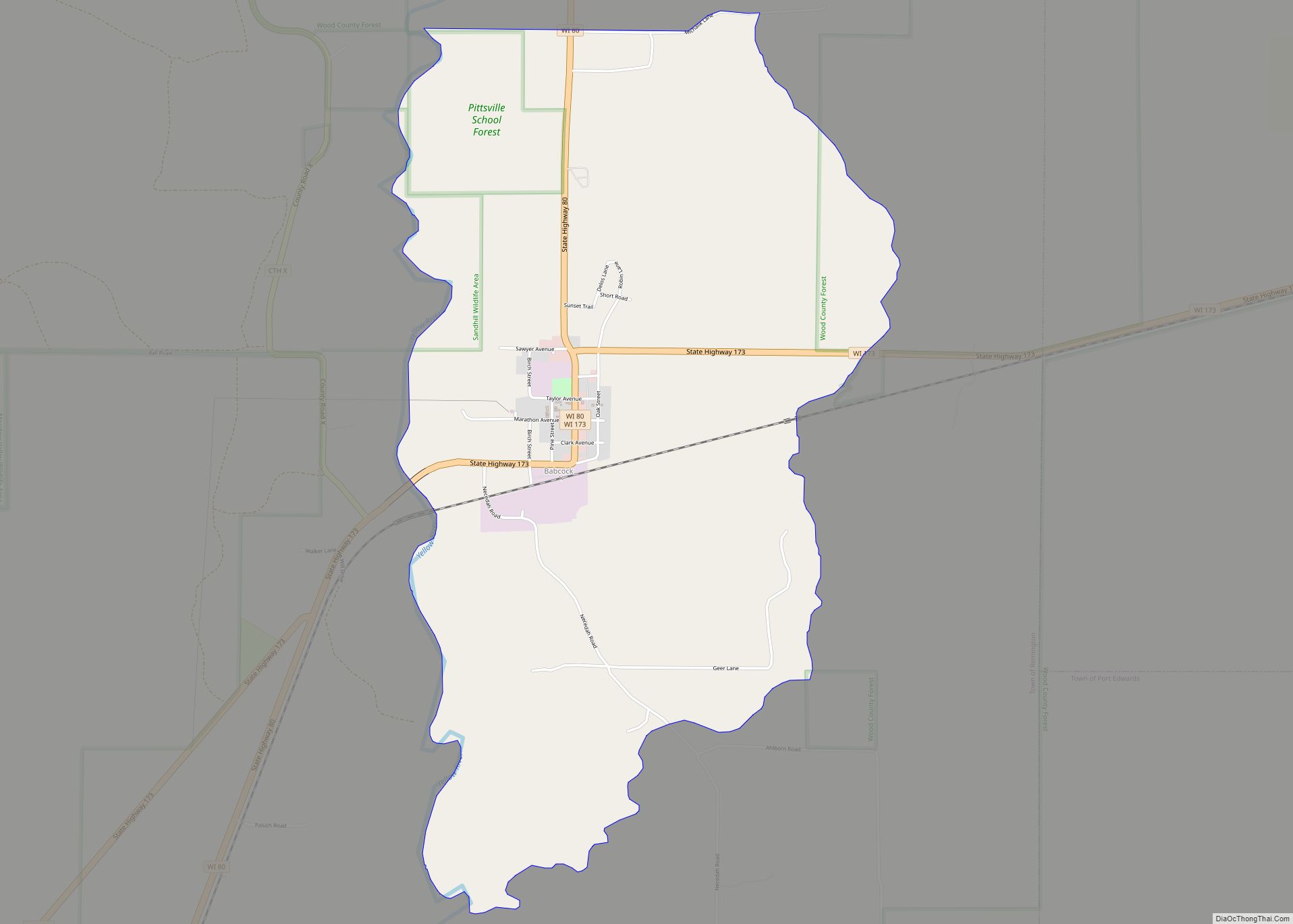 Map of Babcock CDP