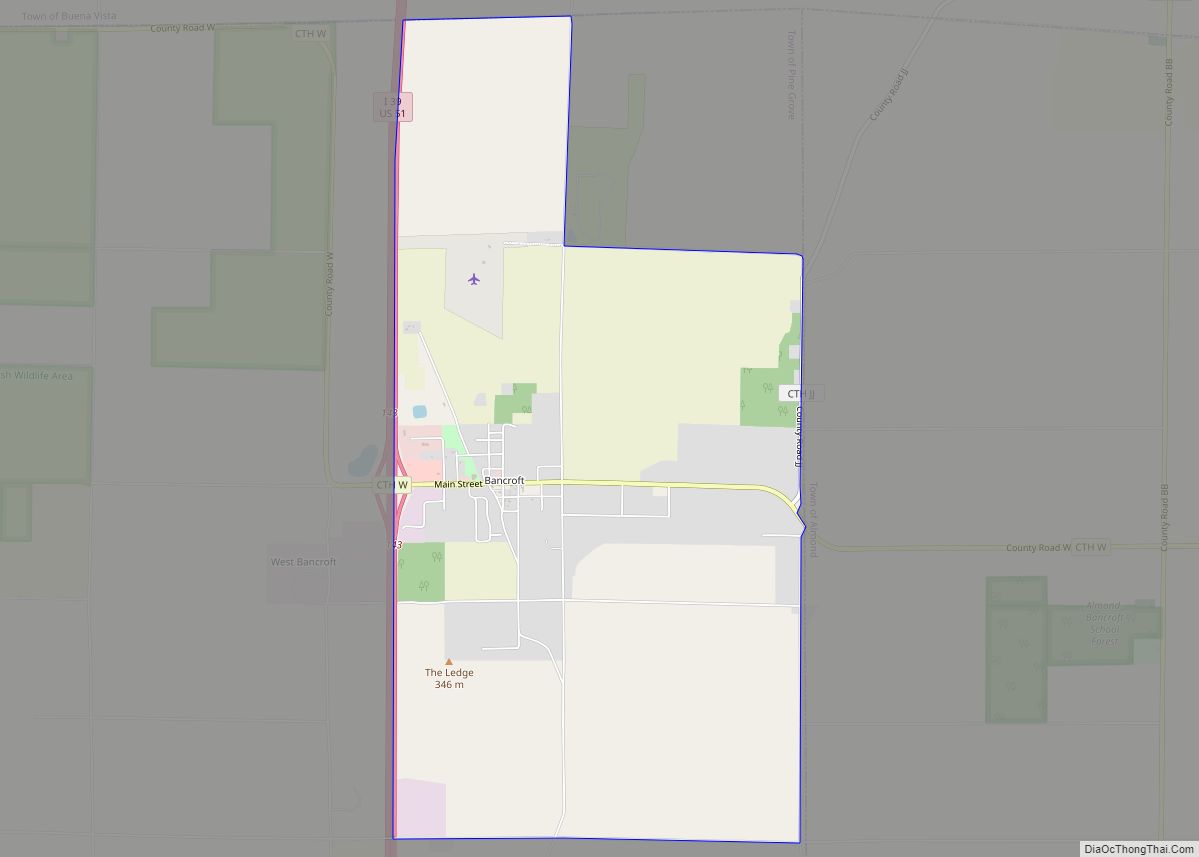 Map of Bancroft CDP, Wisconsin