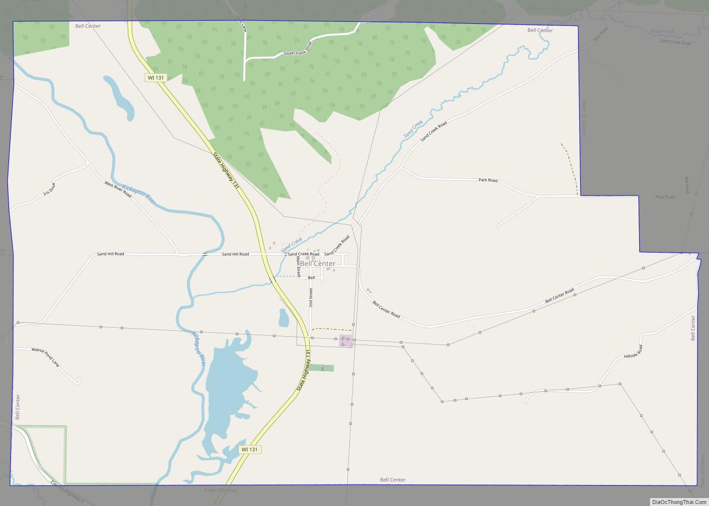 Map of Bell Center village
