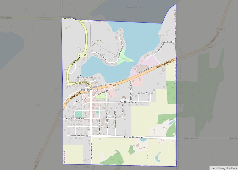 Map of Birchwood village