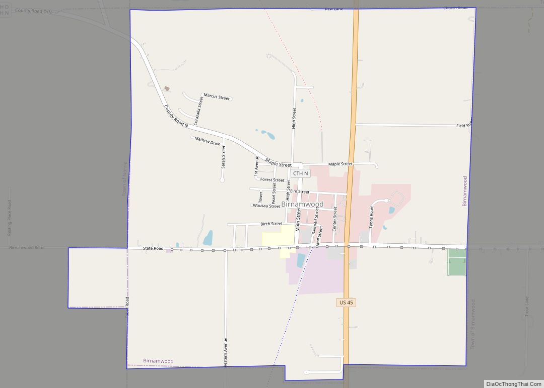 Map of Birnamwood village