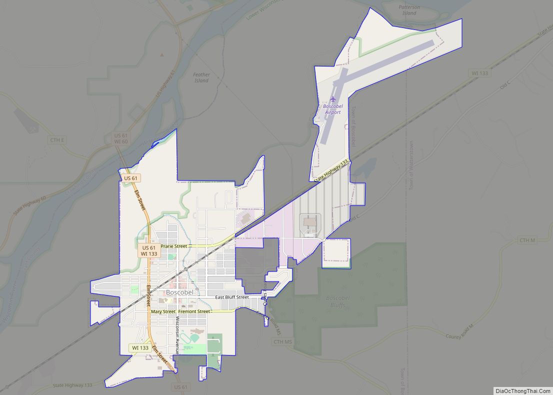 Map of Boscobel city