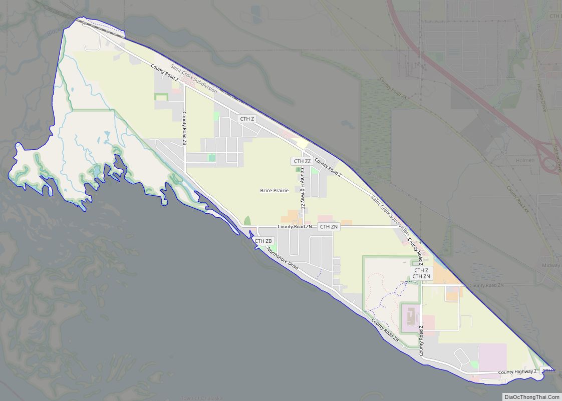 Map of Brice Prairie CDP