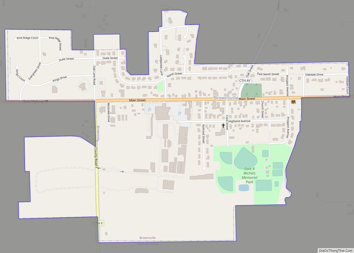 Map of Brownsville village, Wisconsin
