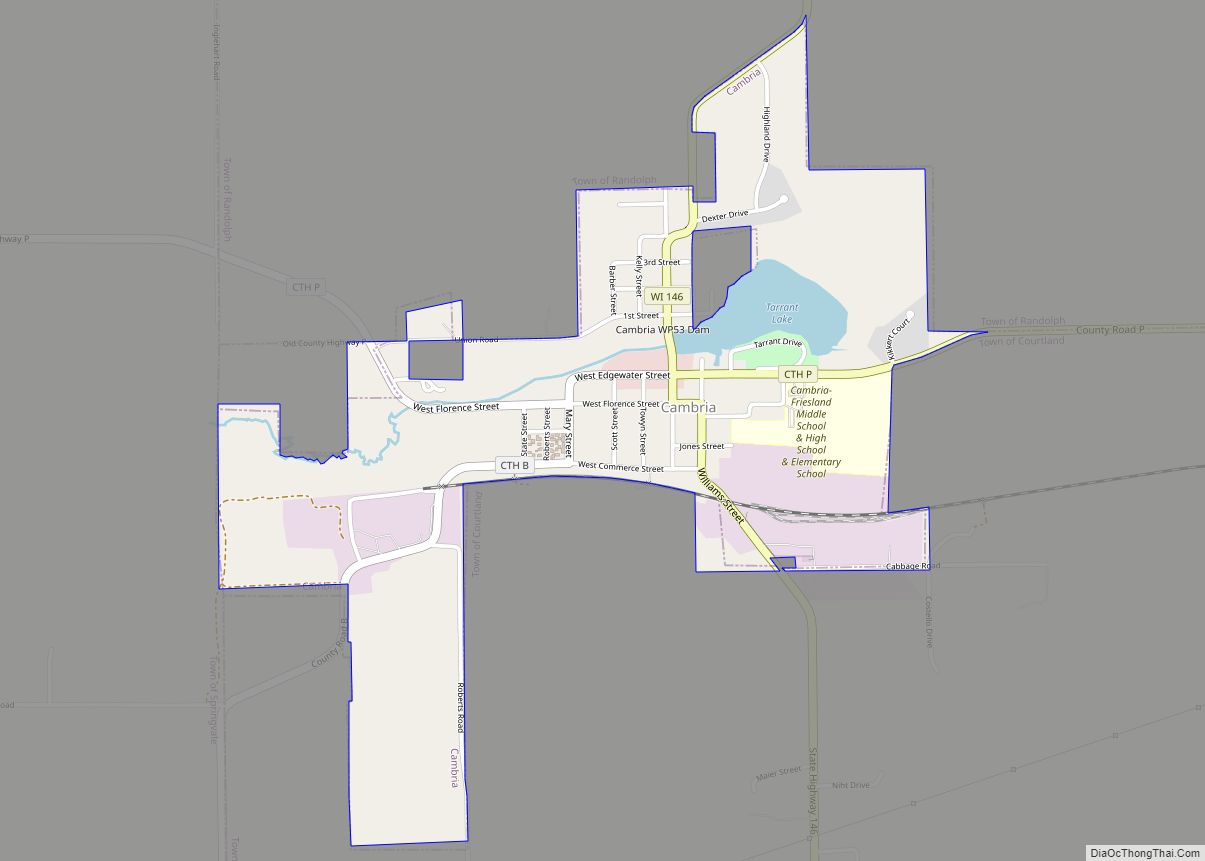 Map of Cambria village, Wisconsin