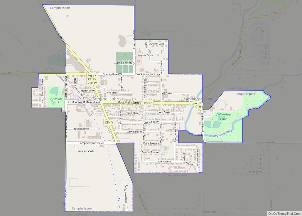 Map of Campbellsport village