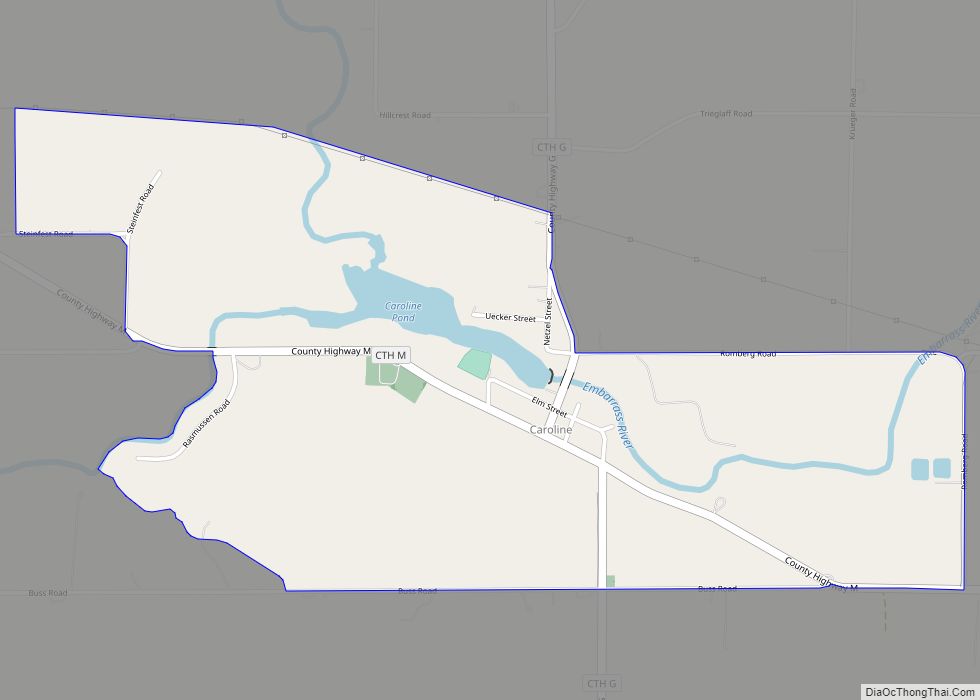 Map of Caroline CDP