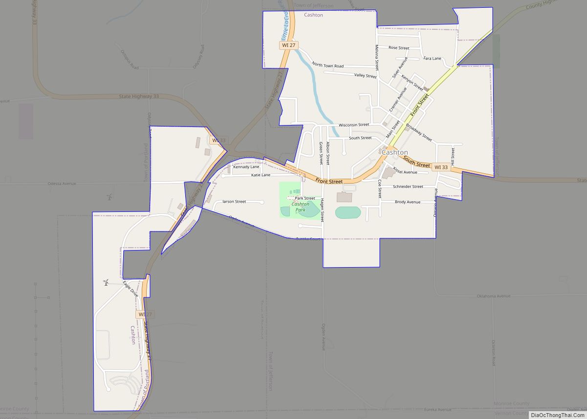 Map of Cashton village