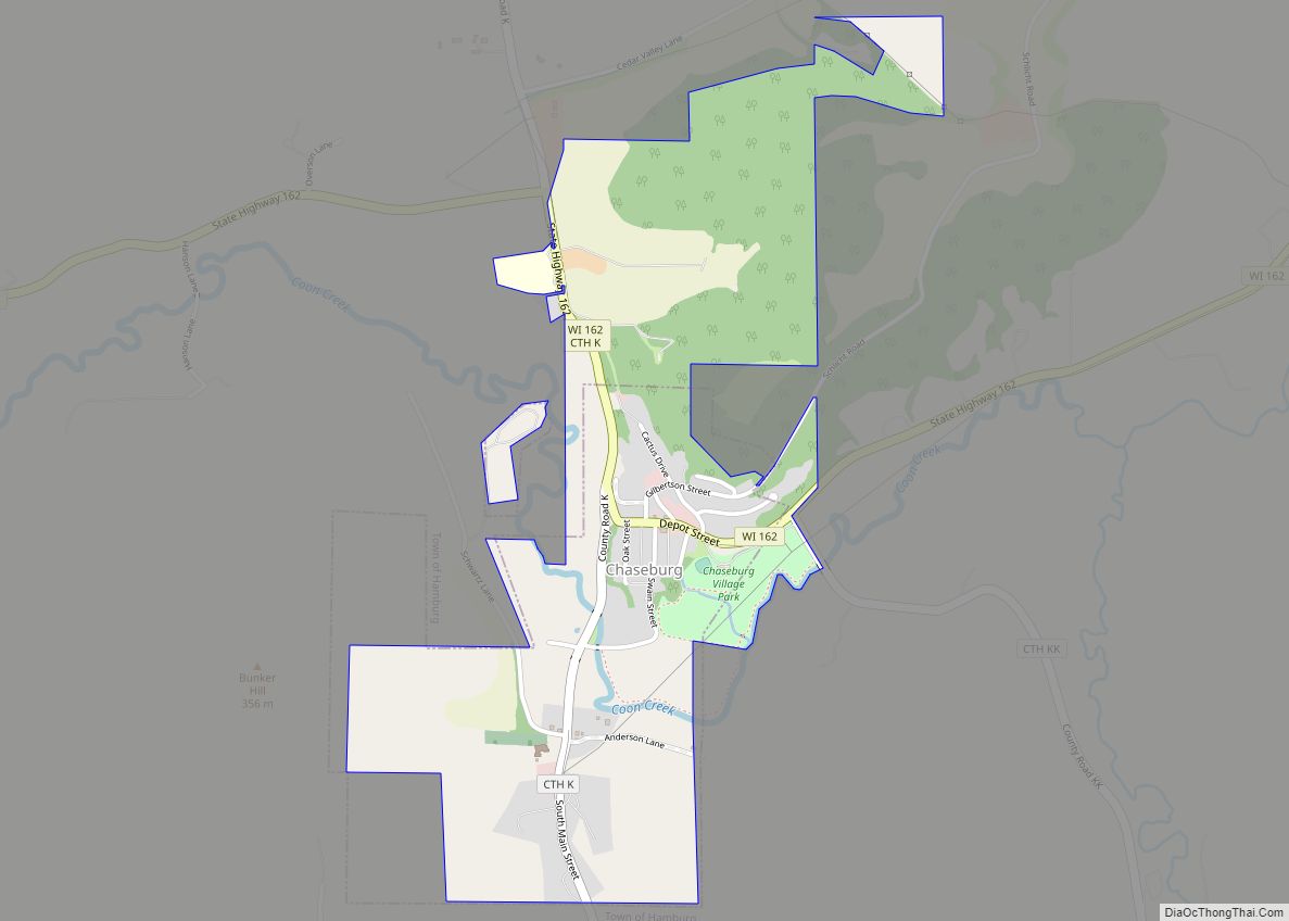 Map of Chaseburg village