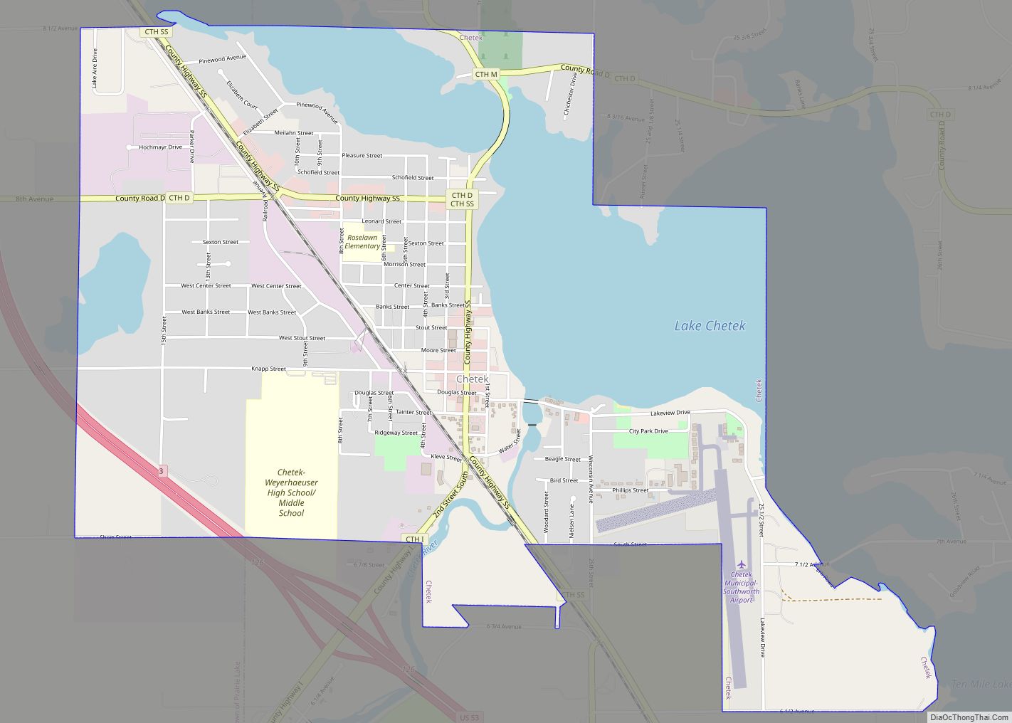 Map of Chetek city