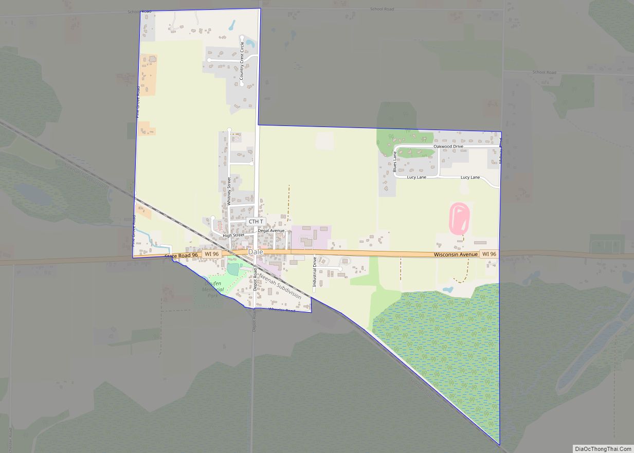 Map of Dale CDP, Wisconsin