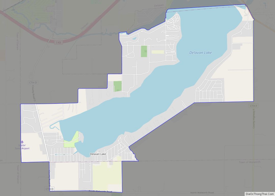 Map of Delavan Lake CDP