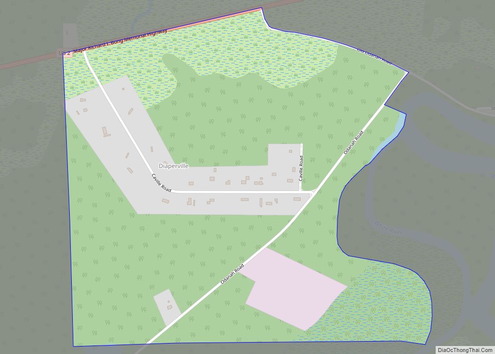 Map of Diaperville CDP