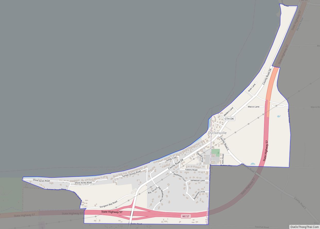 Map of Dyckesville CDP