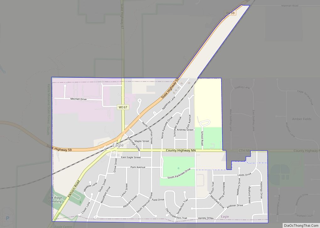 Map of Eagle village, Wisconsin