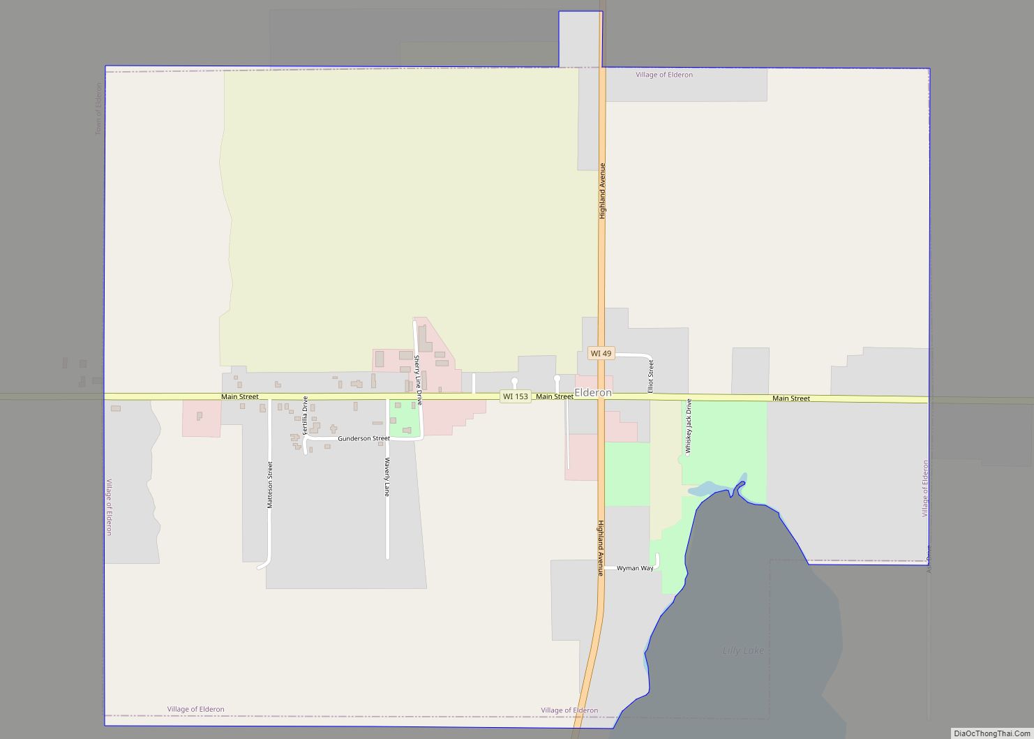 Map of Elderon village