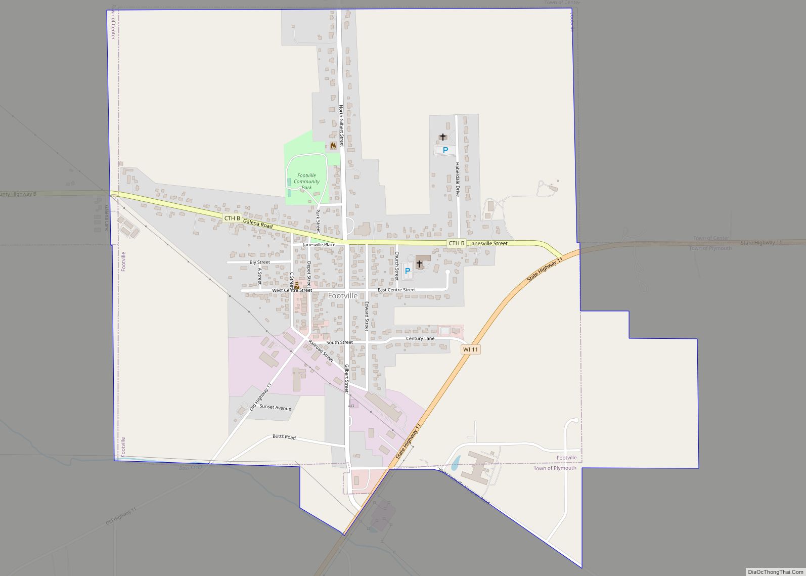 Map of Footville village