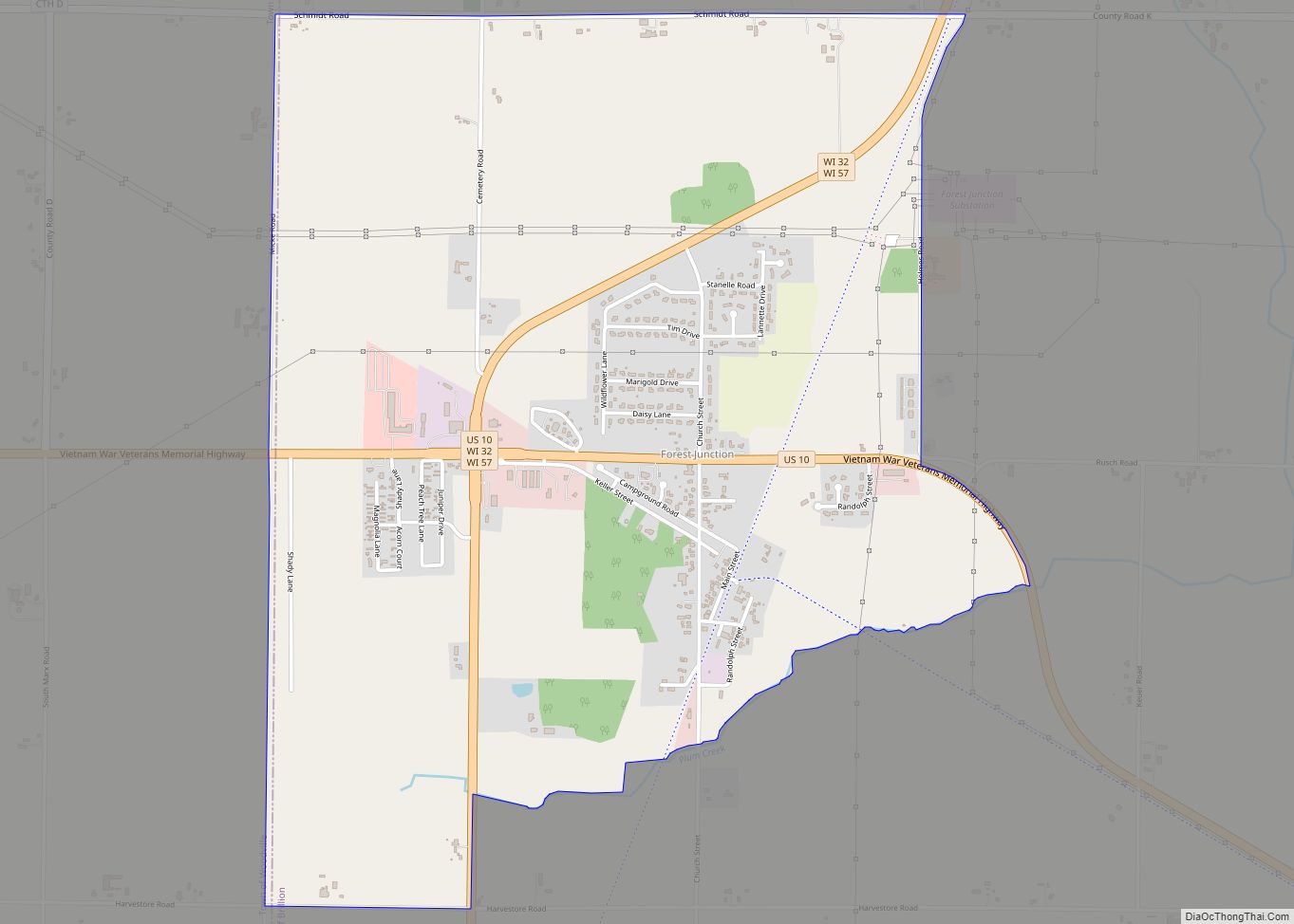 Map of Forest Junction CDP