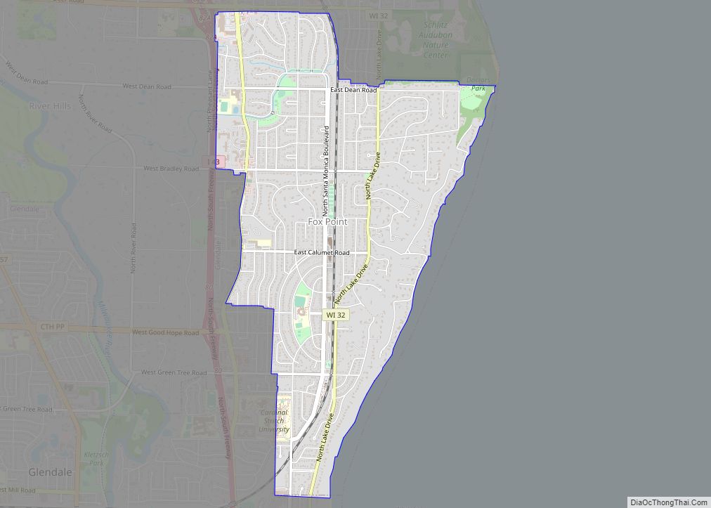 Map of Fox Point village