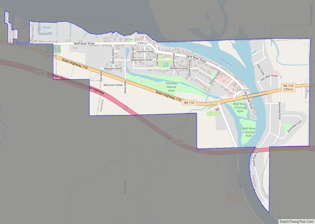 Map of Fremont village, Wisconsin