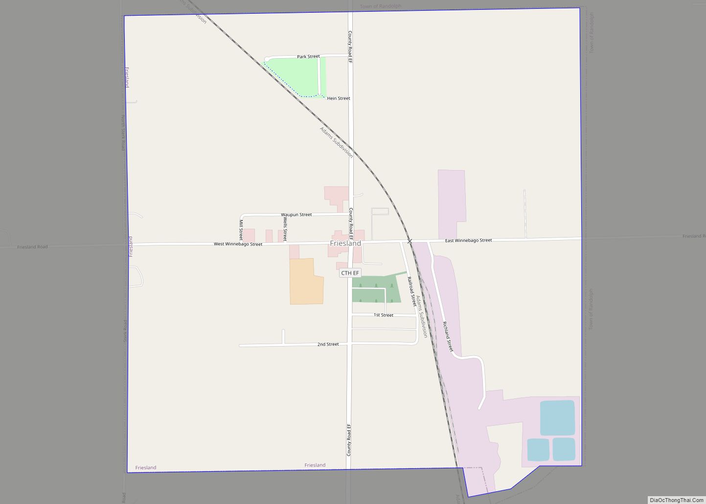 Map of Friesland village