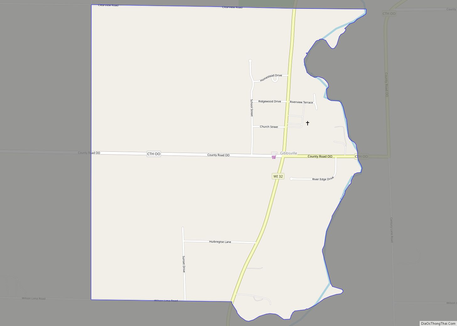 Map of Gibbsville CDP