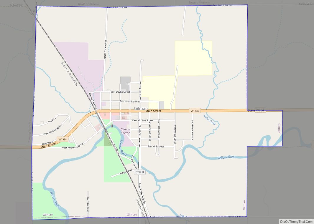 Map of Gilman village, Wisconsin