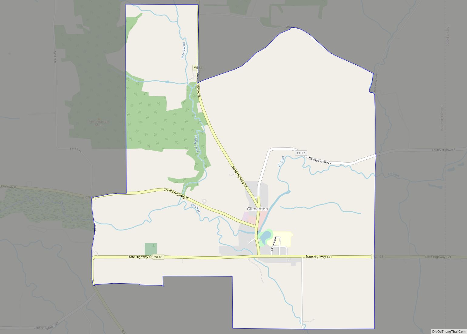 Map of Gilmanton CDP