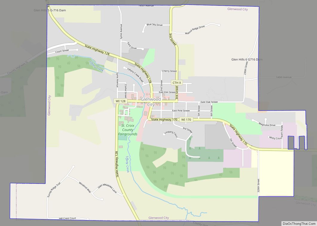 Map of Glenwood City