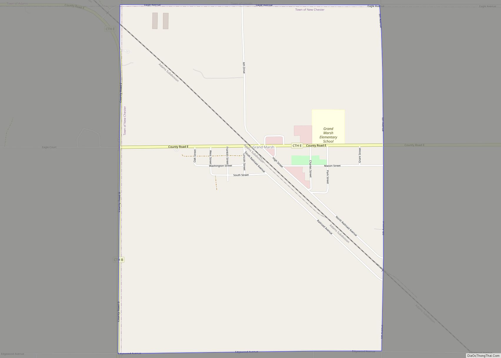 Map of Grand Marsh CDP